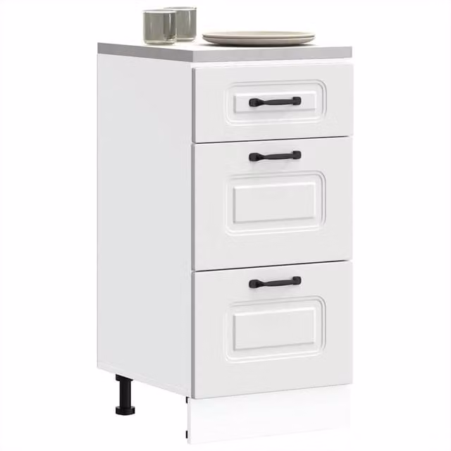 Berkfield Home Kalmar White Matt MDF Kitchen Base Unit