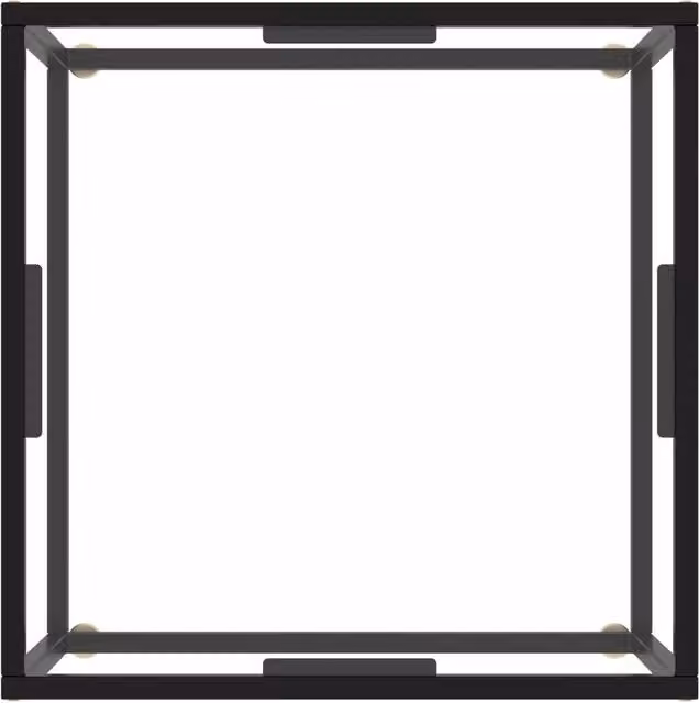 Berkfield Home Modern Square Coffee Table in Black with Transparent Tempered Glass, W/D/H: 60 x 60 x 35 cm – 1