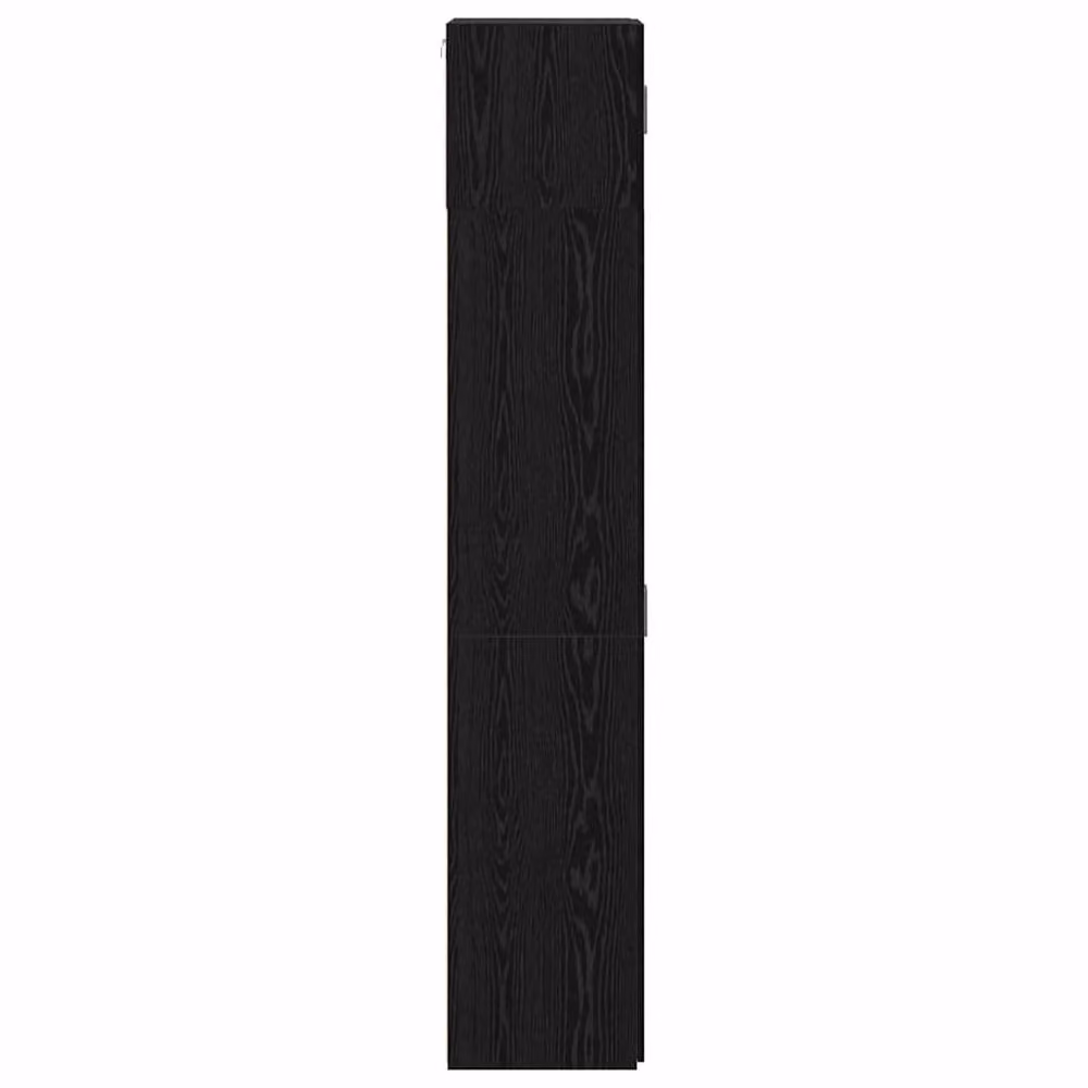 Berkfield Home Black Oak Storage Cabinet with Hinged Doors and Internal Shelves, W: 70 cm, D: 42.5 cm, H: 225 cm – 4