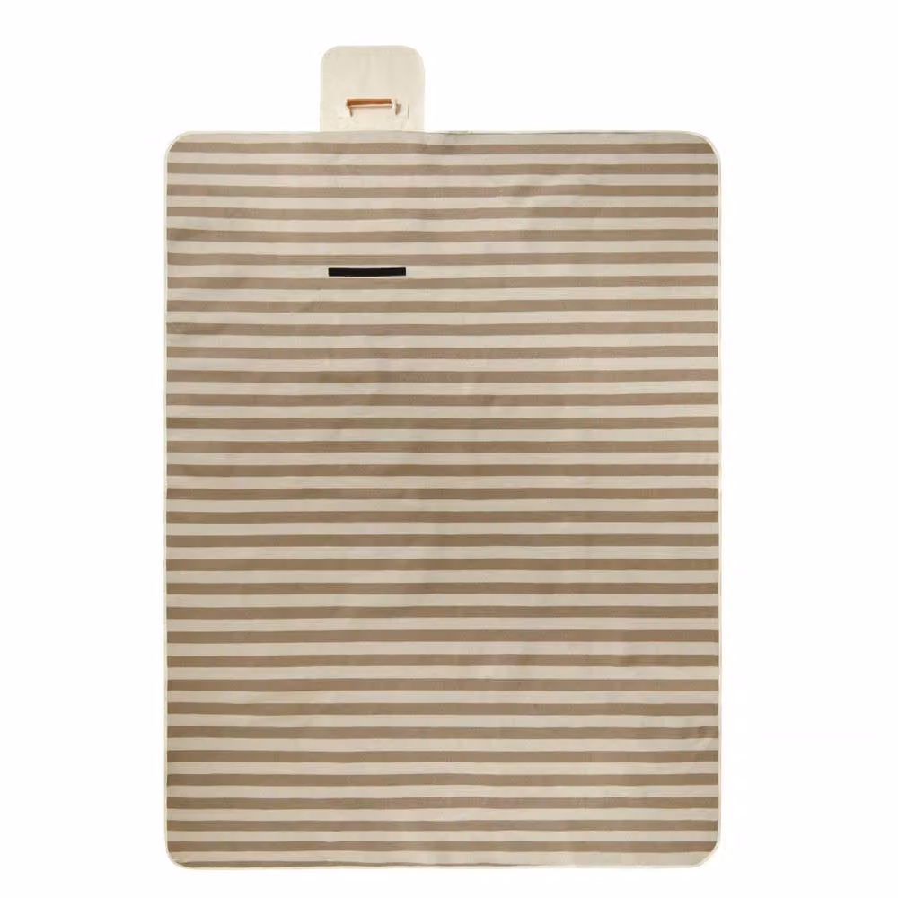 Vinga Alba RPET Striped Picnic Blanket in Brown, W/D/H: 170 x 130 x 0.5 cm – 2