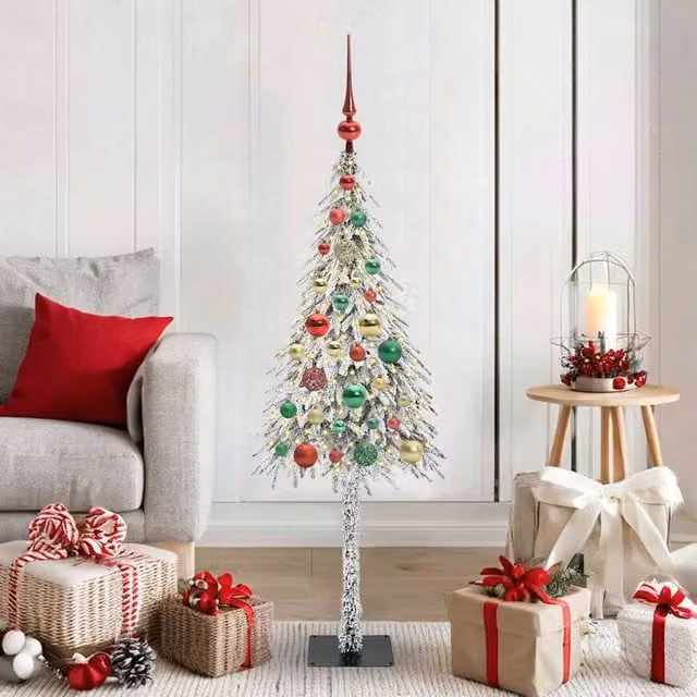 Berkfield Home White Christmas Tree with 150 LEDs, Height: 120 cm