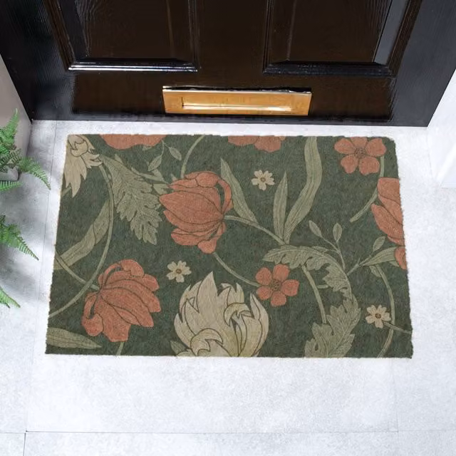 Artsy Mats William Morris Blue Floral Doormat, Multicolour, W/D: 60 x 40 cm – 1