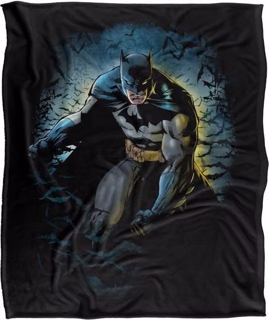 Warner Bros. Batman Bat Cave Super Soft Fleece Throw Blanket, Multicolour – 6