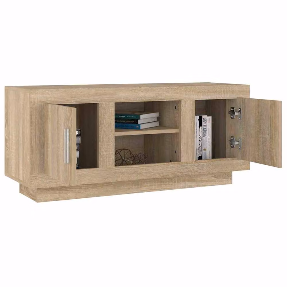 Berkfield Home Modern TV Cabinet in Sonoma Oak Beige, W/D/H: 102 x 35 x 45 cm – 2