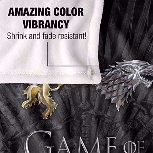 LOGOVISION Game of Thrones Super Soft Microfibre Fleece Throw Blanket, Multicolour and White, W/D/H: 152 x 127 cm – 3