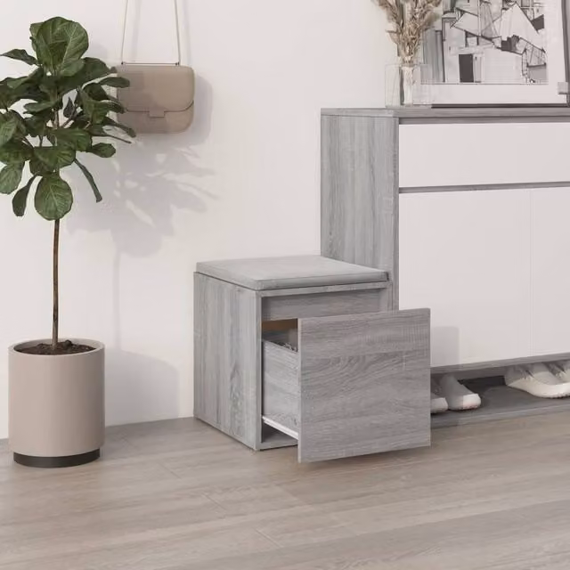 Berkfield Home Stylish Box Drawer in Grey Sonoma, W/D/H: 40.5 x 40 x 40 cm – 1