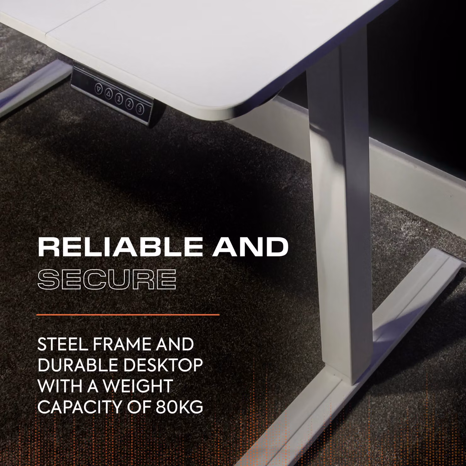 X Rocker Ascend Electric Height Adjustable Gaming Desk in White, W: 120 cm, D: 60 cm, H: 80 cm – 4