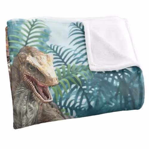 JQ Licensing Royce McClure Bad Boy Raptor Dinosaurs Super Soft Silky Touch Fleece Throw Blanket, Multicolour, W: 91 cm, D: 147 cm – 3