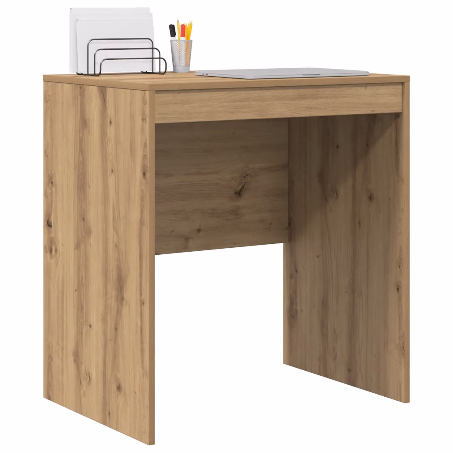 Berkfield Home Simple Writing Desk in Brown Artisan Oak Engineered Wood W/D/H: 70 x 50 x 76 cm – 2