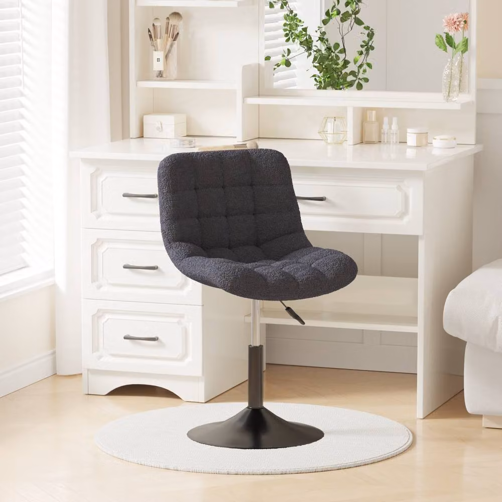 MCC Direct Drake Height Adjustable Dressing Table Chair in Grey Fabric – 5