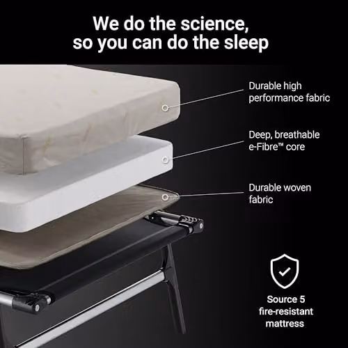 JAY-BE Tourist Single Folding Rollaway Bed with Contract Mattress, W/D/H: 80 x 190 x 24 cm – 6