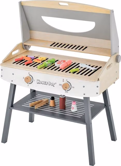 Costway Barbecue Grill Playset for Kids in Grey