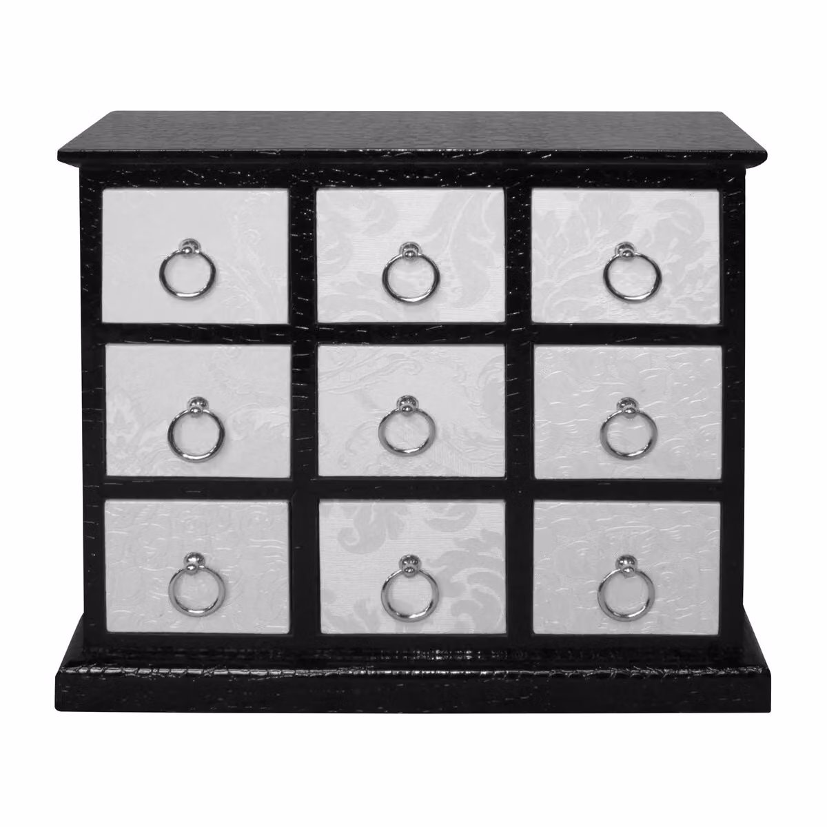 Interiors by Premier Modern Floral Black and White Metal Living Room Unit – 5
