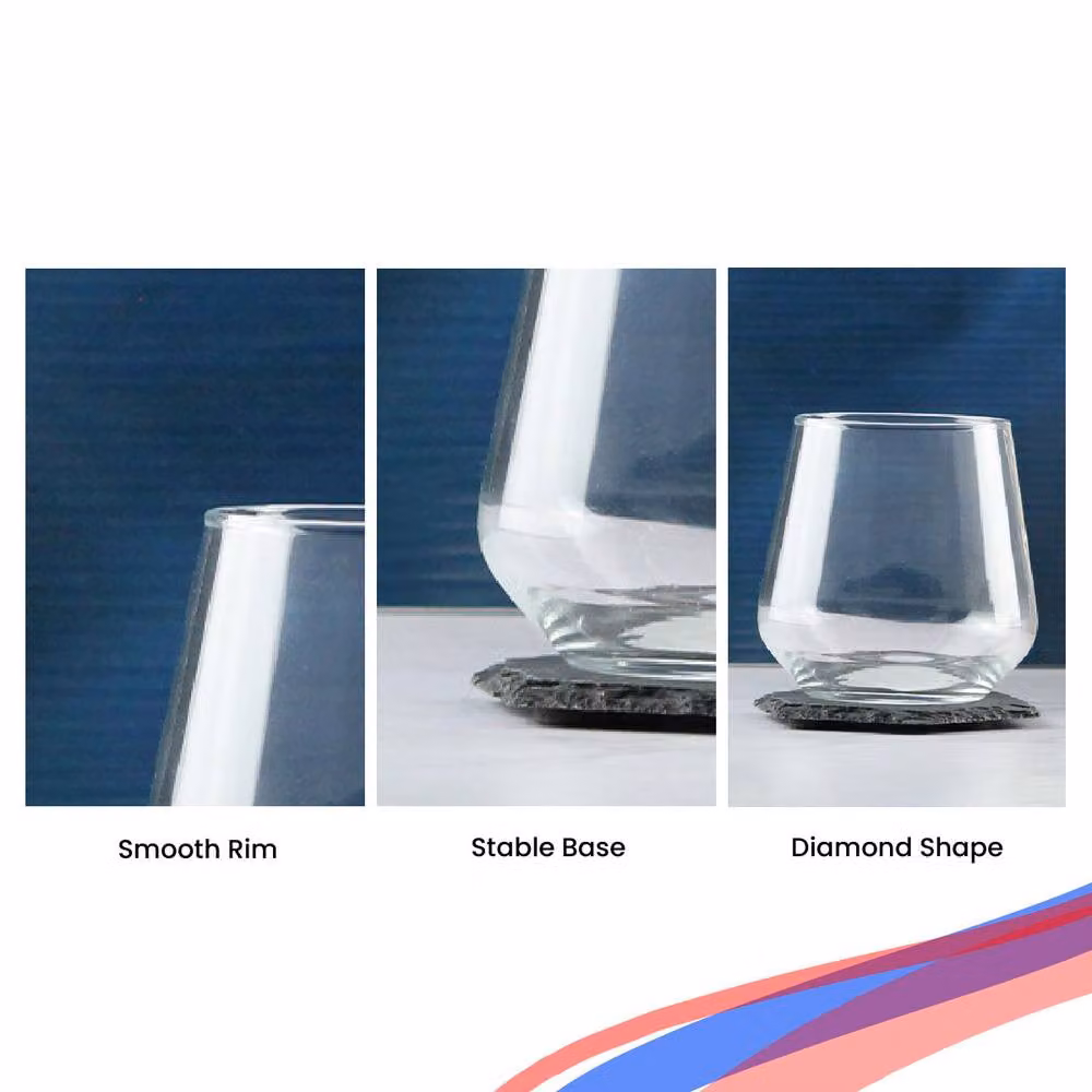 Uniqueful Allegra Personalised Whisky Glass 340ml Transparent Tumbler – 4