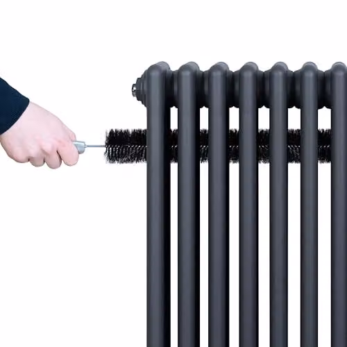 Monster Shop Traditional 4 Column Radiator in Matt Anthracite Grey, Carbon Steel, Wall Mounted, W: 300 mm x H: 1505 mm – 4