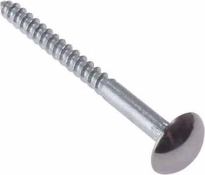Forgefix Silver Chrome Domed Top Slotted Self-Countersinking Mirror Screws, Pack of 10, Length: 2.54 cm