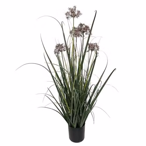 Leaf Design UK Realistic Artificial Grass Plant in Green with Pot