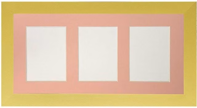 Frames & Mirrors 4U Metro Gold Rectangular Picture Frame with Pink Mount for 7 x 5 Inch Images