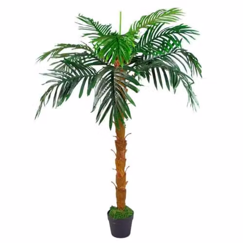 Leaf Design UK Large Realistic Artificial Princess Palm Tree in Green, Height: 130 cm