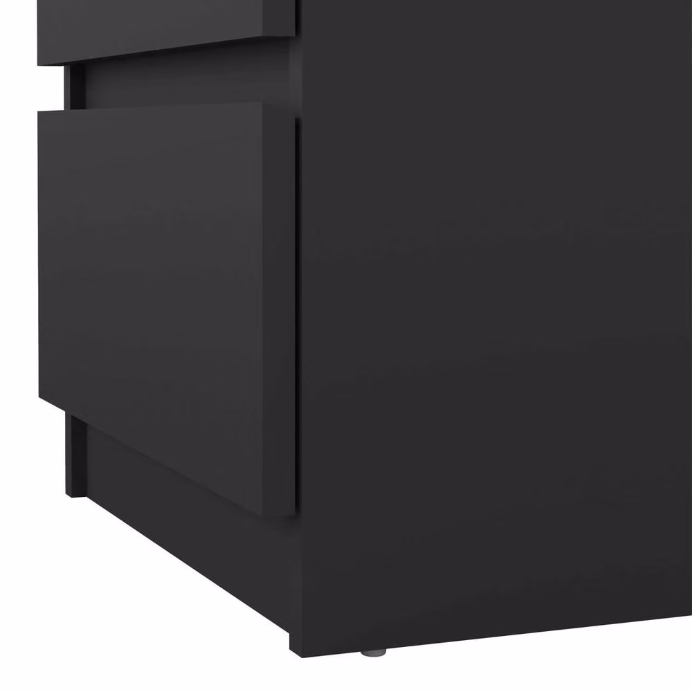 Wyld Haus Budapest 3 Drawer Bedside Table in Matt Black – 4
