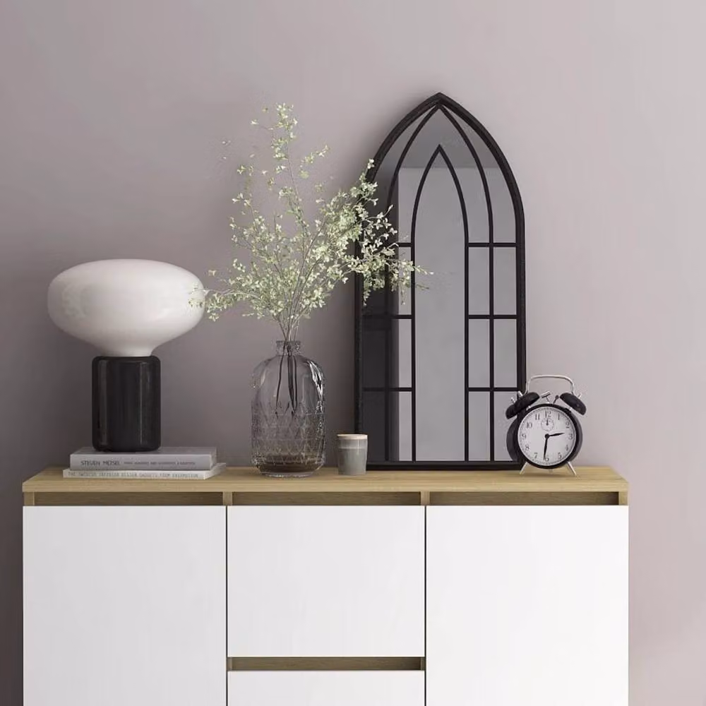 Berkfield Home Rectangular Wall Mirror in Black, W/H: 70 x 30 cm – 2