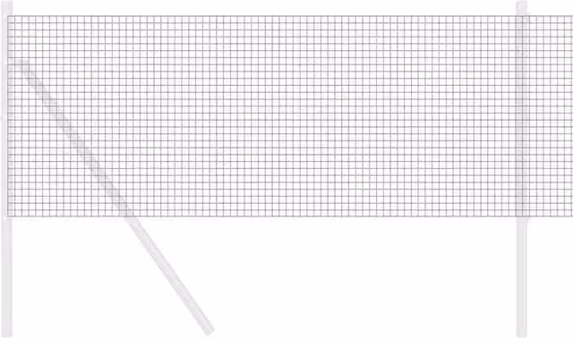 Berkfield Home Modern Welded Wire Fence in Grey Steel, H: 80 cm x W: 25 m