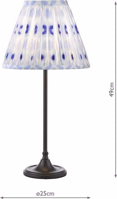 Dar Lighting Modern LED Fabric Lamp in Black and Blue