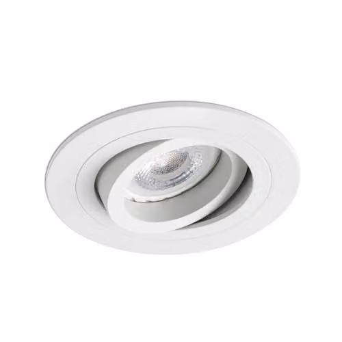 Faro Barcelona Radón 43398 White LED Recessed Spotlight with Adjustable Round Aluminium Design