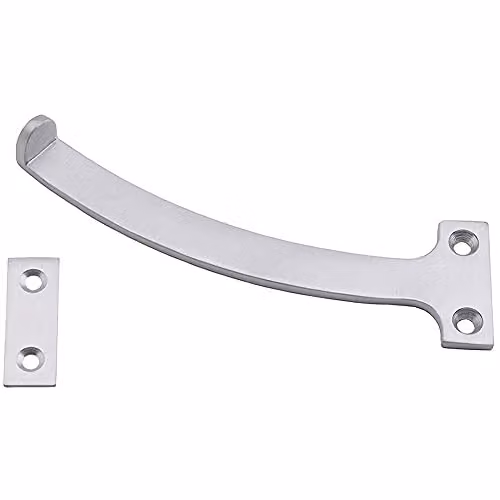Loops Pair Quadrant Arm Casement Window Stay, 150mm, Satin Chrome