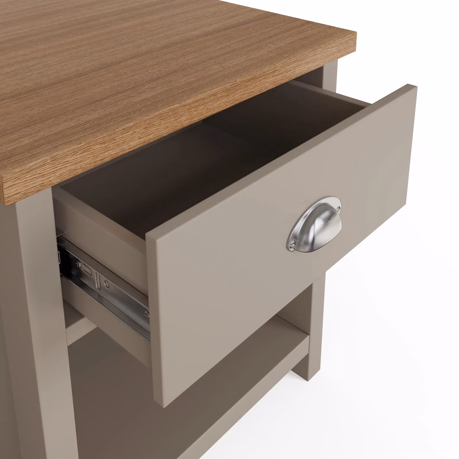 GFW Lancaster Lamp Table in Grey and Oak – 5