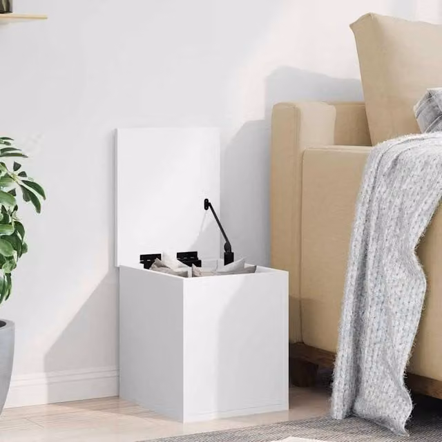 Berkfield Home White MDF Storage Box W/D/H: 35 x 35 x 35 cm – 1