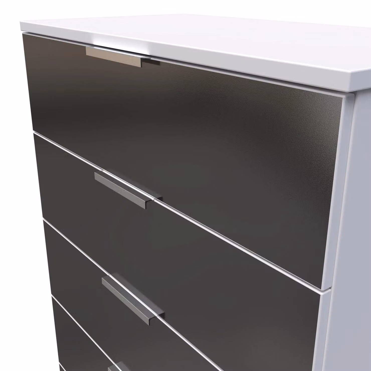 2 U Poole 5 Drawer Chest in Black Glossy Finish, Ready Assembled – 3