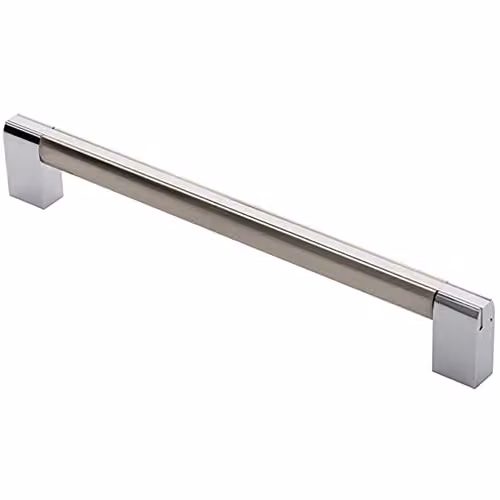 Loops Multi Section Straight Bar Pull Handle in Polished Silver, 224mm Centres