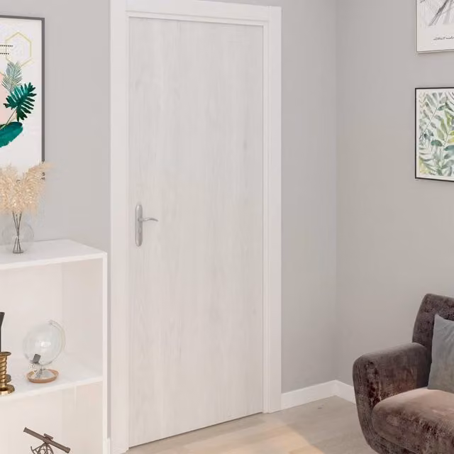 Berkfield Home Self-adhesive White Wood Door Films, 2 Pack, W: 90 cm x H: 210 cm – 1
