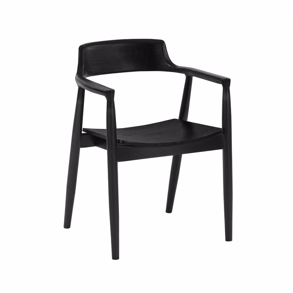 Cheshire Fairmont Premium Dining Chairs with Armrests, Set of 2, Black – 2
