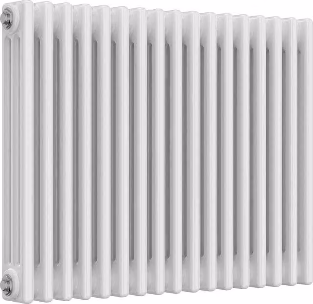 Bathroom Kingdom Colona White 3 Column Horizontal Traditional Wall Hung Steel Radiator W: 60 cm, H: 78.5 cm – 1