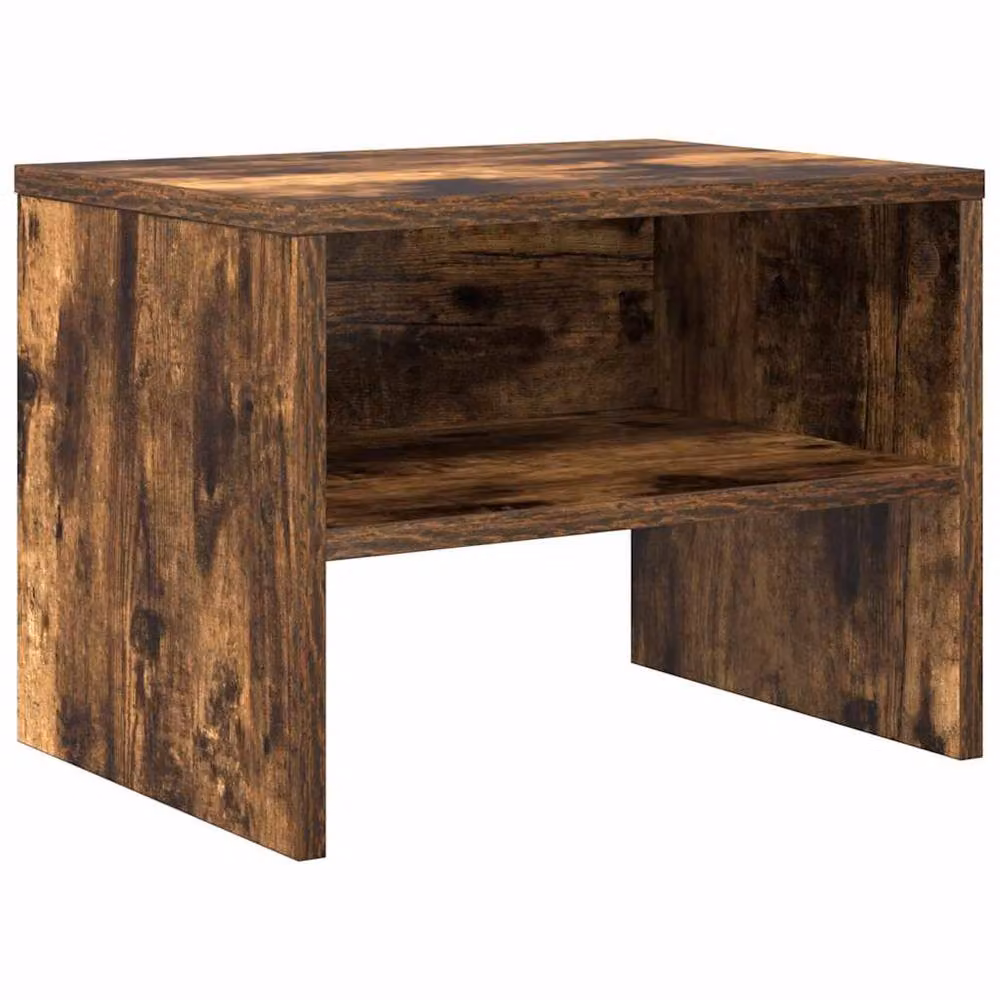 Berkfield Home Classic Bedside Cabinet in Smoked Oak Brown, W/D/H: 40 x 30 x 30 cm – 3