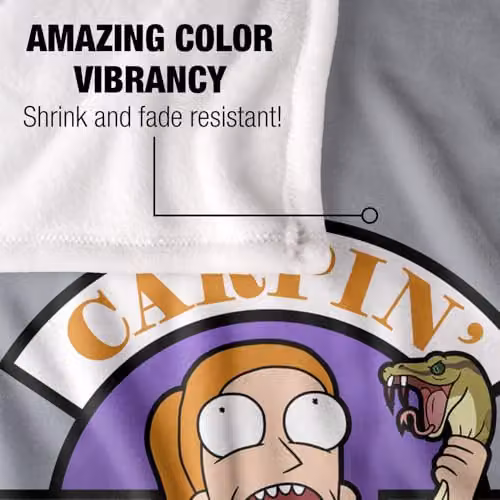 LOGOVISION Rick and Morty Super Soft Silky Touch Fleece Throw Blanket, Multicolour, W: 91.44 cm, L: 147 cm – 3