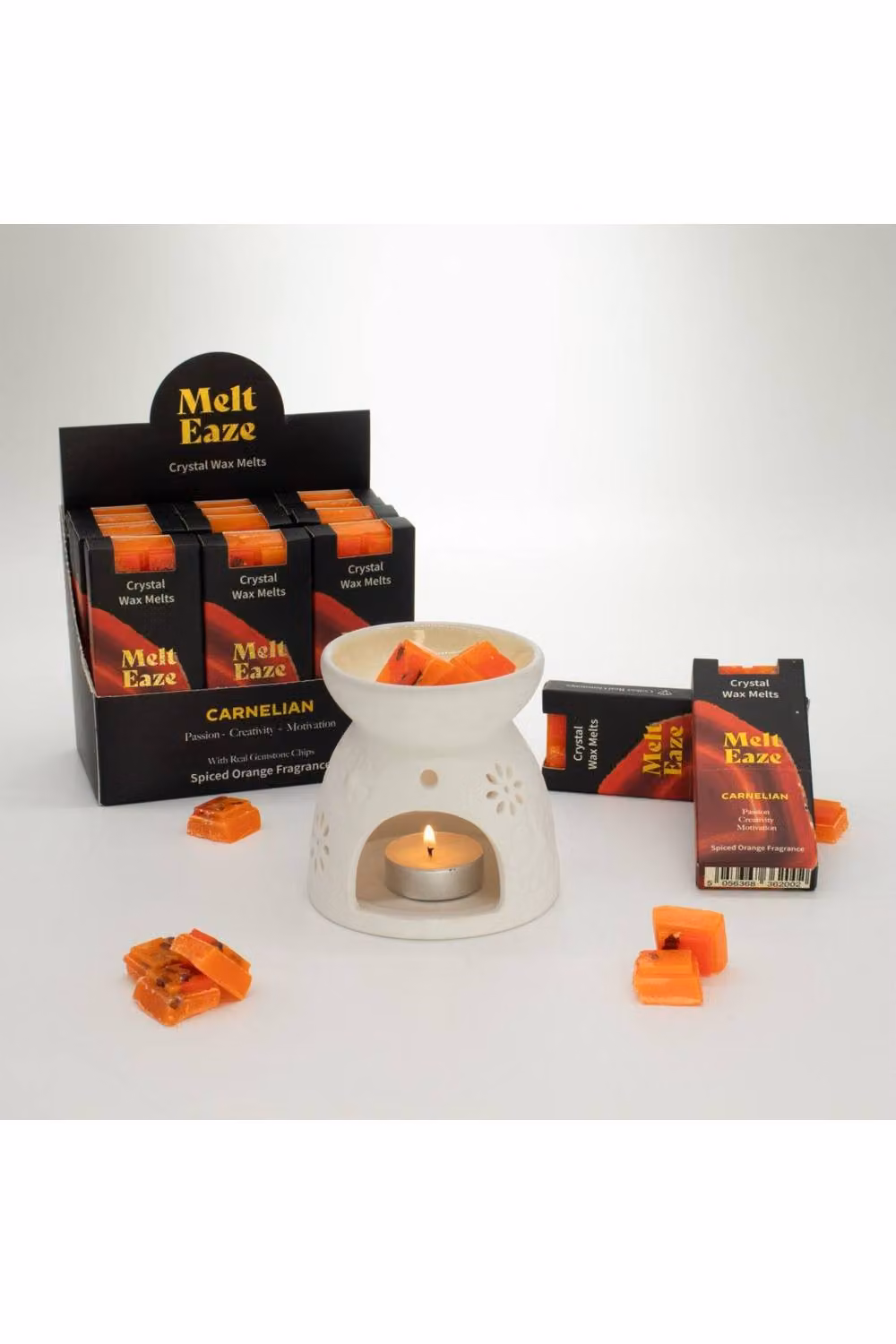 KDMD MeltEaze Carnelian Fire Spiced Orange Wax Melts, 50g – 2