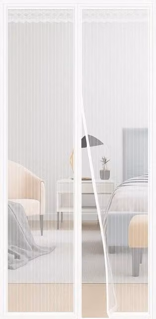 SPETLEK Premium Magnetic Mesh Door Screen in White with Auto-Close Feature – 1