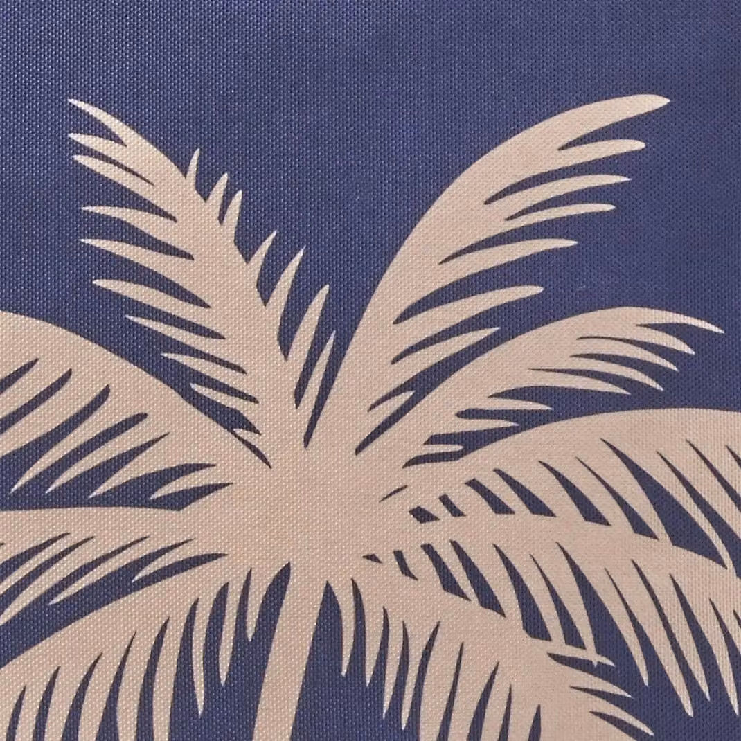 Alan Symonds Palm Water Resistant Outdoor Square Cushion in Blue and Beige – 3