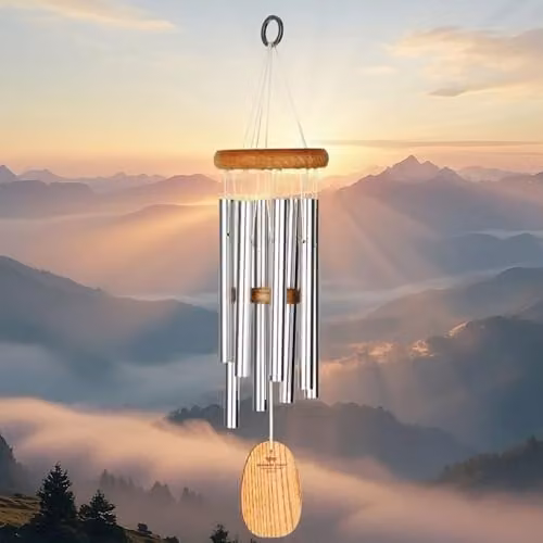 Woodstock Chimes Gregorian Soprano Wind Chime in Silver – 7