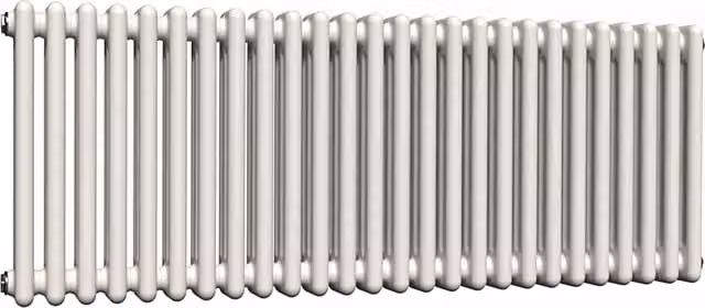 Lux Heat Horizontal 3 Column Steel Radiator in White, H: 50 cm x W: 119 cm