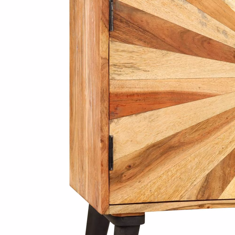 Berkfield Home Rustic Solid Mango Wood Sideboard in Brown, W/D/H: 85 x 30 x 75 cm – 4