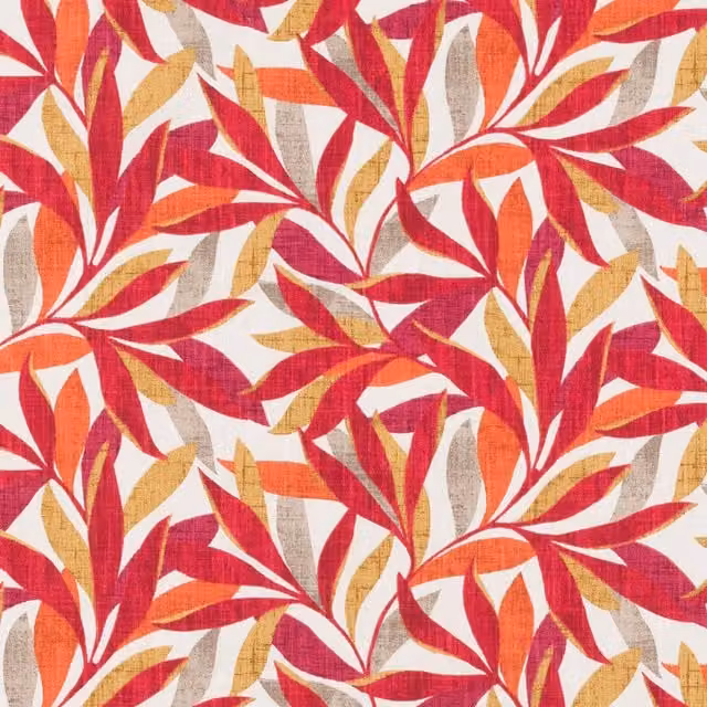 Terrys Mauritius Fabric Rosso in Red and Multicolour