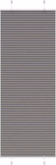 Berkfield Home Single Pleat Polyester Blind in Anthracite and Black, W: 70 cm, H: 200 cm