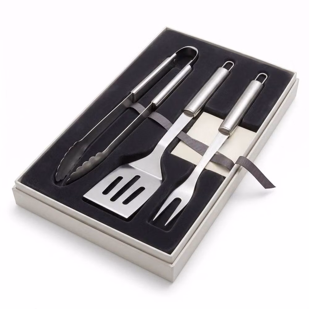 Havendro 3 Piece Stainless Steel BBQ Utensil Set in Silver – 5