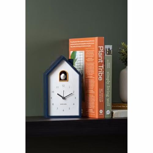Zeller Present Karlsson Modern Cuckoo Wall Clock in Blue, W/D/H: 20 x 6 x 12 cm – 2