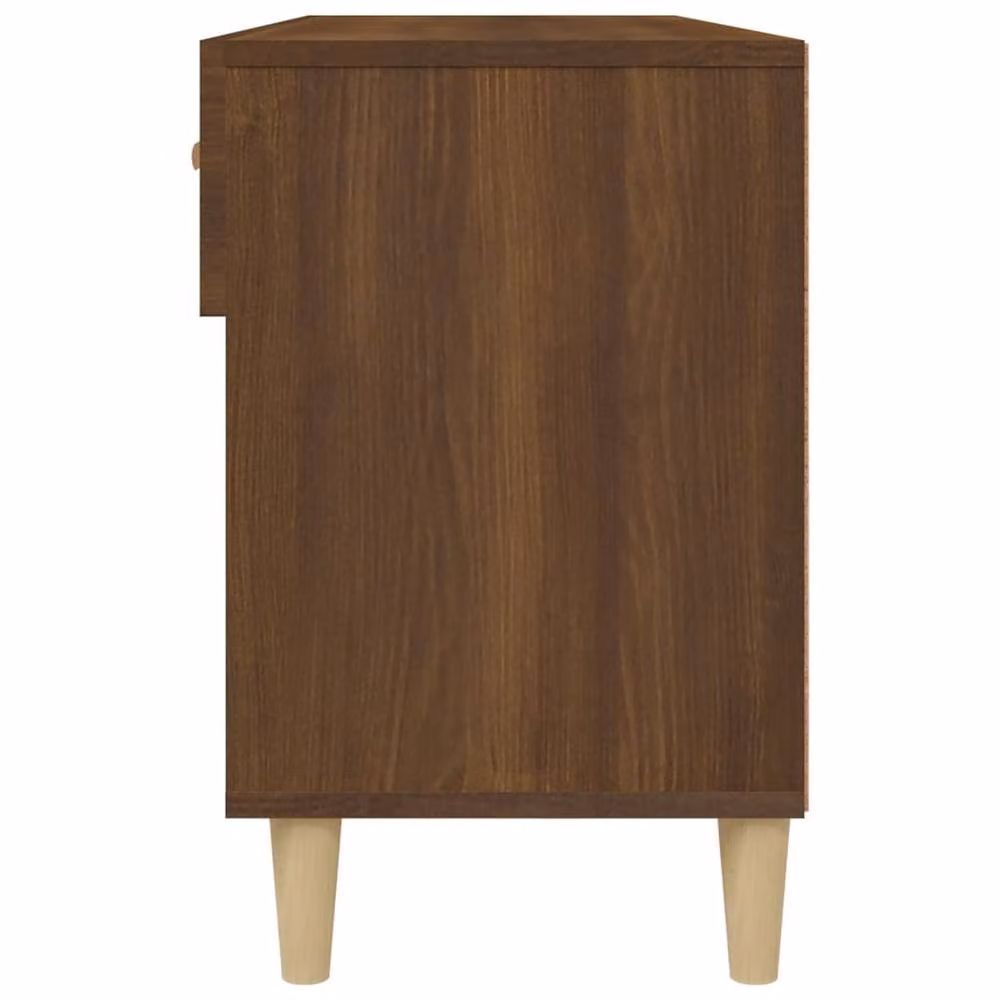 Berkfield Home Brown Oak Shoe Cabinet, W/D/H: 102 x 35 x 55 cm – 3