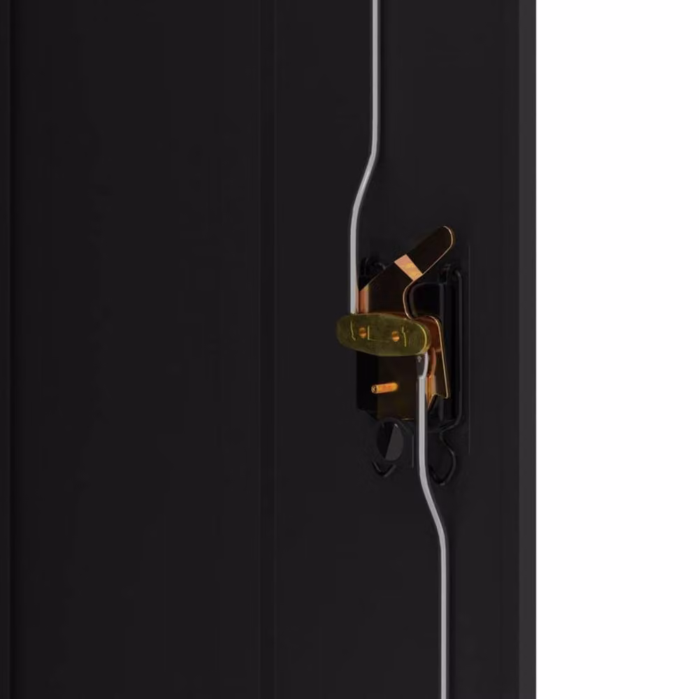 Berkfield Home Durable Steel File Cabinet in Black with Hinged Doors and Adjustable Shelves, W/D/H: 90 x 40 x 105 cm – 4